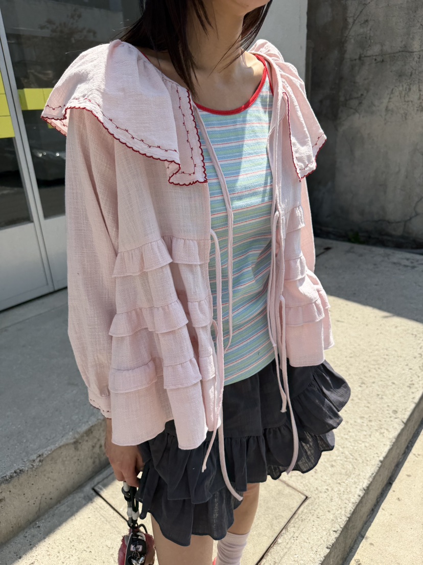 FRANC—L韓國直郵實拍女裝新品推薦26夏季襯衫蕾絲衫不含內搭FRANC襯衫/蕾絲衫