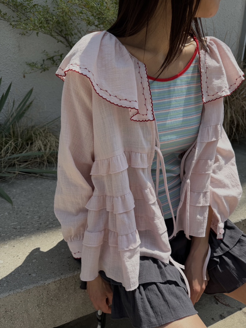 FRANC—L韓國直郵實拍女裝新品推薦26夏季襯衫蕾絲衫不含內搭FRANC襯衫/蕾絲衫