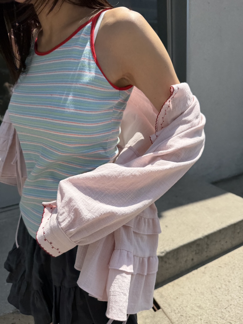 FRANC—L韓國直郵實拍女裝新品推薦26夏季襯衫蕾絲衫不含內搭FRANC襯衫/蕾絲衫