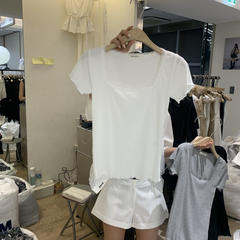 W AND J韓國直郵女裝新品26夏季推薦人氣職業26春夏T恤W AND JT恤圖色1