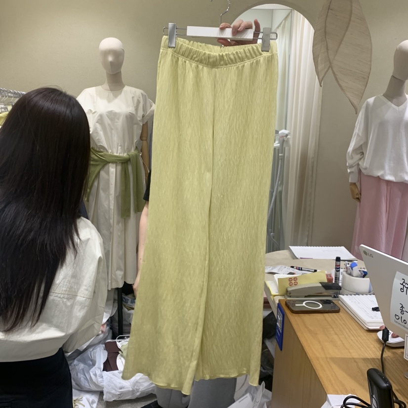 BROCCOLISALAD韓國直郵實拍女裝新品熱賣時尚26春夏休閑褲BROCCOLISALAD休閑褲圖色3