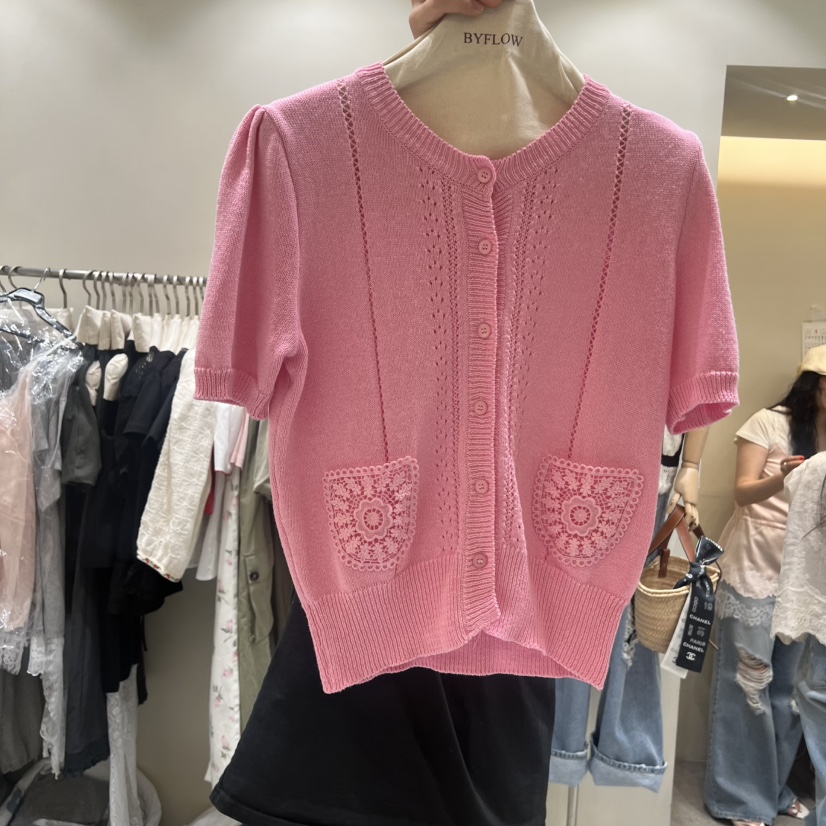 BY FLOW韓國直郵女裝新品人氣推薦職業26春夏針織衫口袋BY FLOW針織衫圖色1