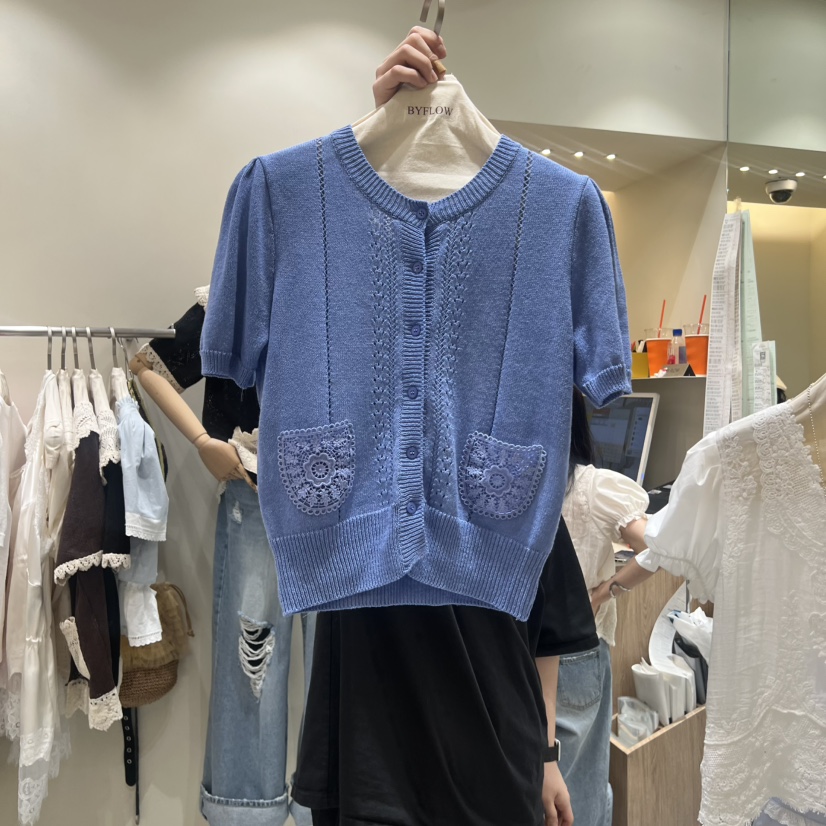 BY FLOW韓國直郵女裝新品人氣推薦職業26春夏針織衫口袋BY FLOW針織衫圖色3