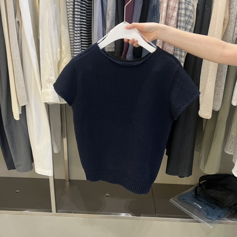 FAVE/FAVOURITE韓國代購女裝新款職業時尚針織衫短袖針織衫FAVE/FAVOURITE針織衫圖色1