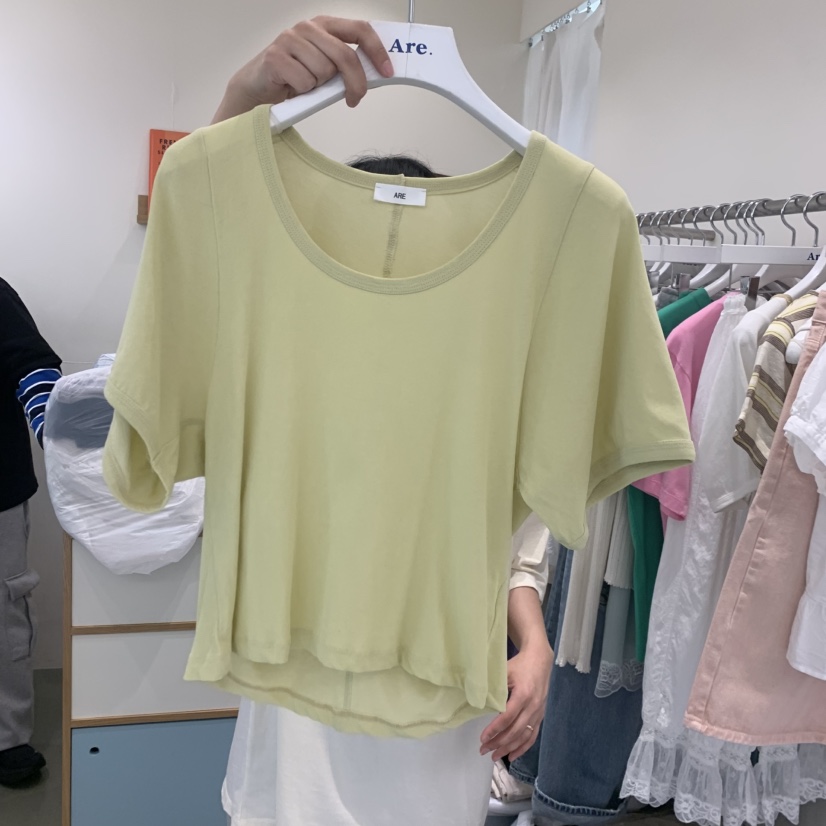 ARE韓國東大門直郵女士新品職業人氣26春夏推薦熱賣26夏季T恤ARE YOU/ARET恤圖色1