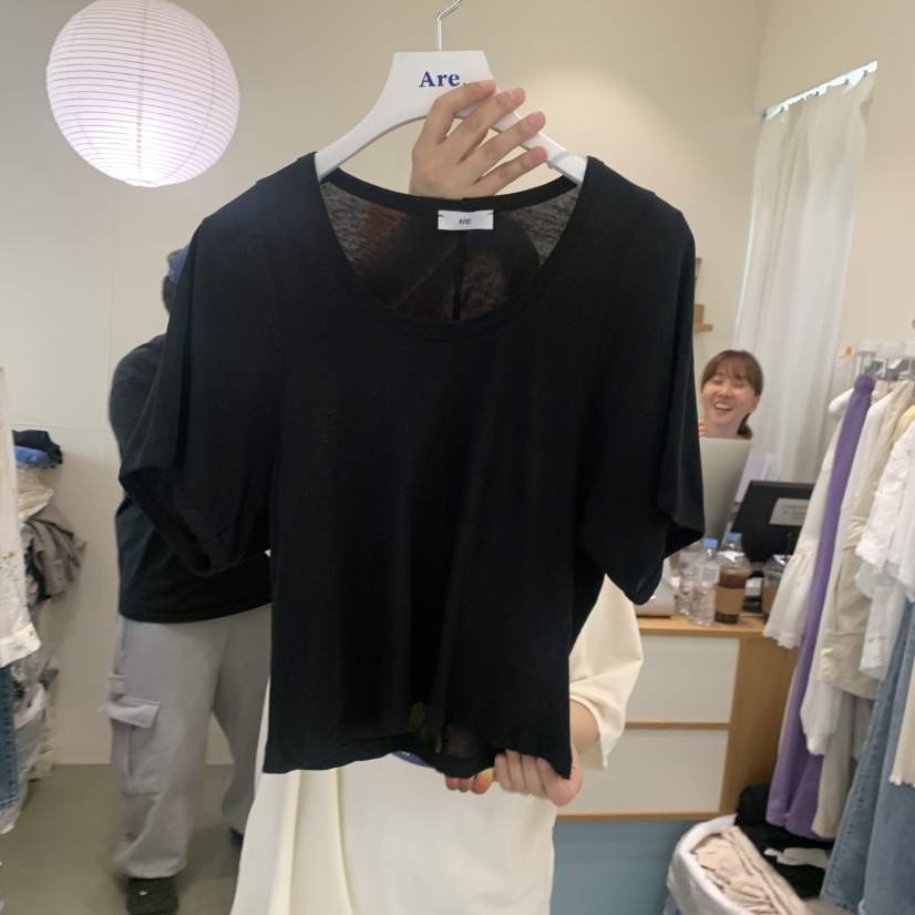 ARE韓國東大門直郵女士新品職業人氣26春夏推薦熱賣26夏季T恤ARE YOU/ARET恤圖色5