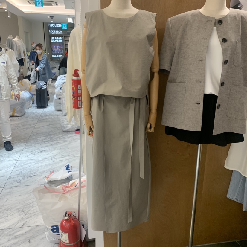 BLAIR韓國東大門直郵女士新品推薦26春夏連衣裙假兩件腰帶BLAIR seoul連衣裙圖色1