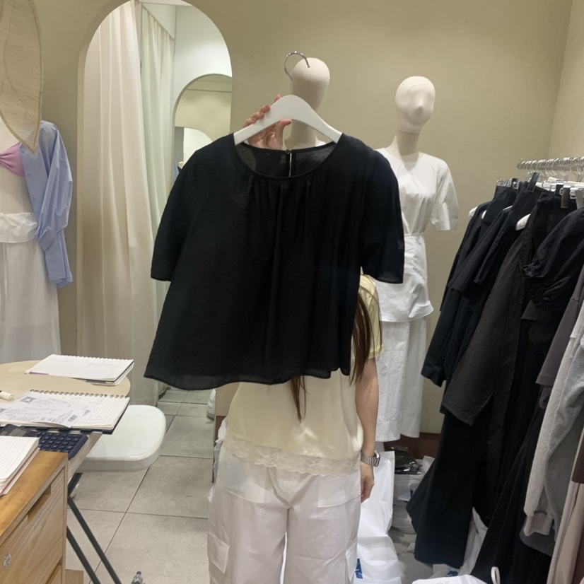 BROCCOLISALAD韓國代購女士新品人氣推薦職業26春夏襯衫蕾絲衫BROCCOLISALAD襯衫/蕾絲衫圖色2