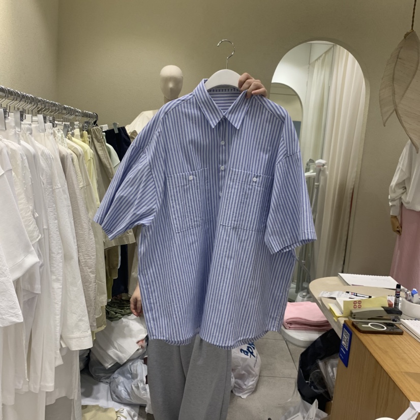 BROCCOLISALAD韓國直郵實拍女士新品休閑熱賣職業襯衫蕾絲衫BROCCOLISALAD襯衫/蕾絲衫圖色1