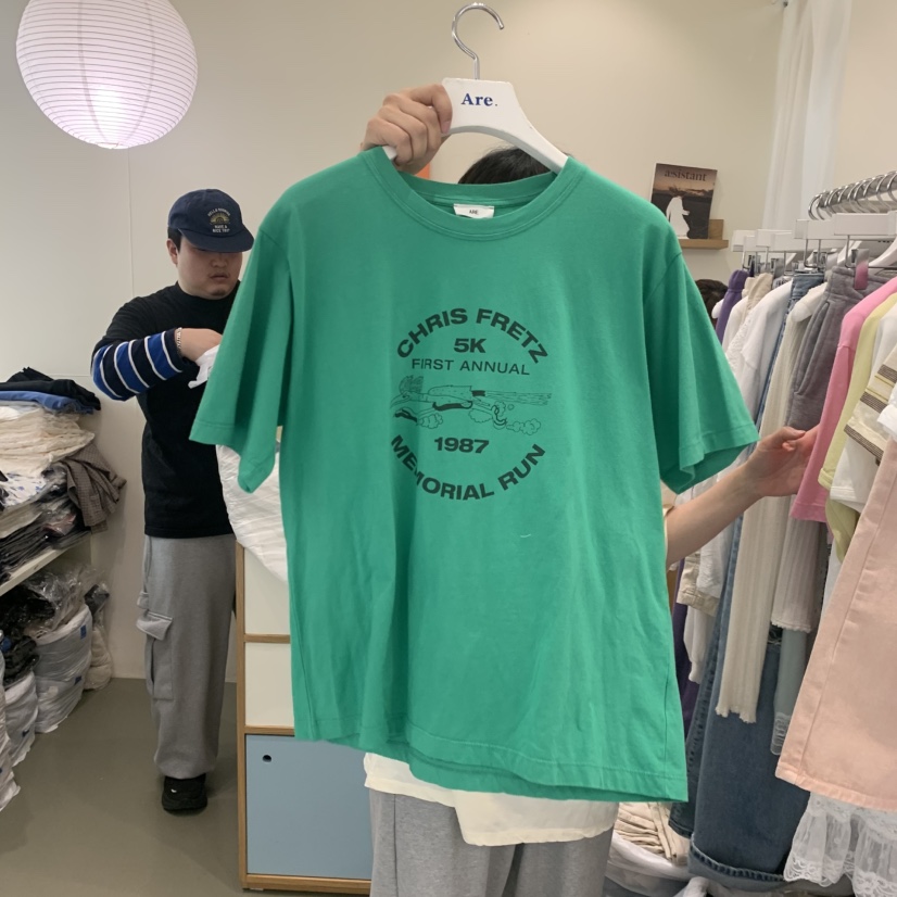 ARE東大門實拍韓國女裝新品職業推薦熱賣26夏季26春夏T恤ARE YOU/ARET恤圖色2