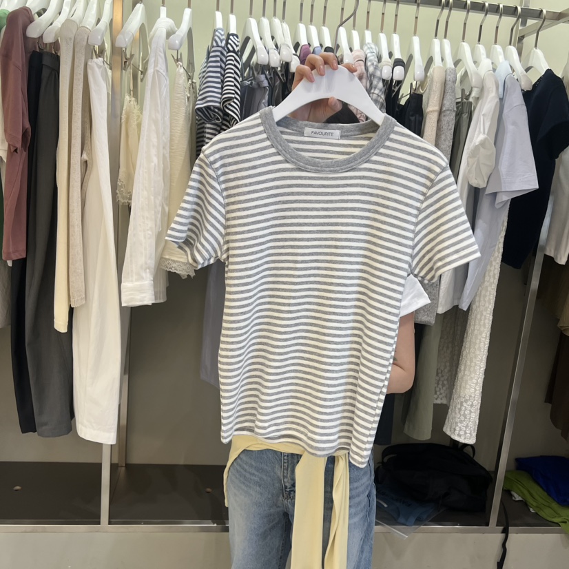 FAVE/FAVOURITE韓國東大門直郵女士新品熱賣人氣26夏季T恤FAVE/FAVOURITET恤圖色1