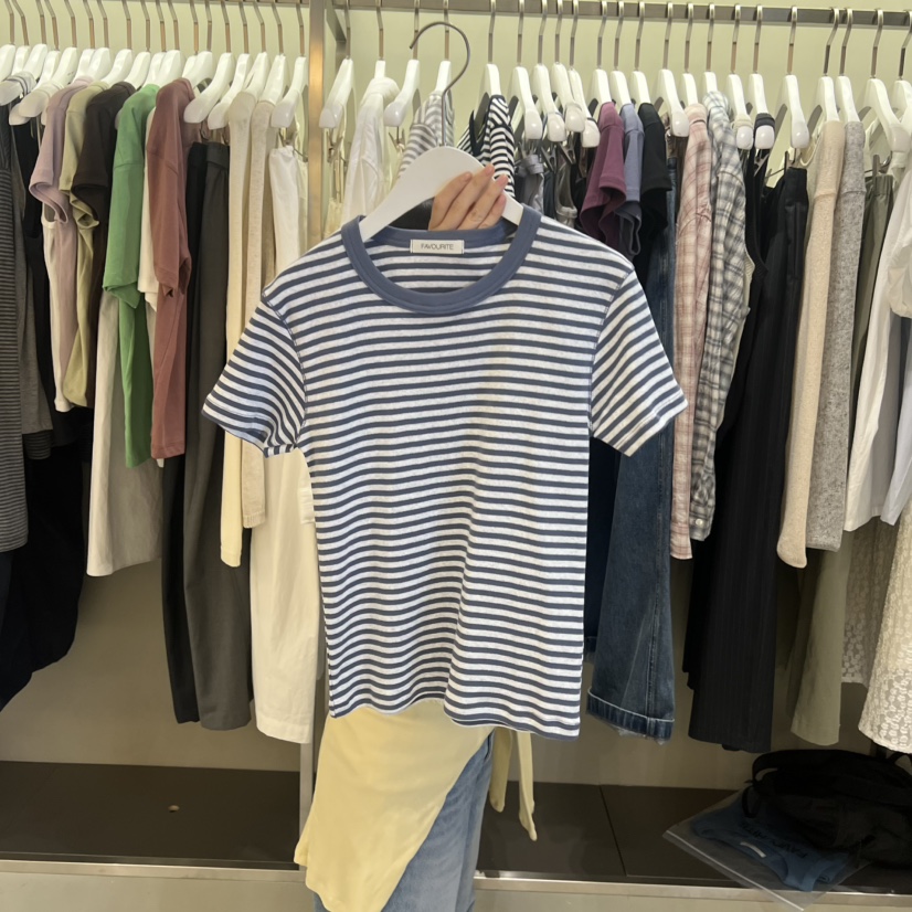 FAVE/FAVOURITE韓國東大門直郵女士新品熱賣人氣26夏季T恤FAVE/FAVOURITET恤圖色2