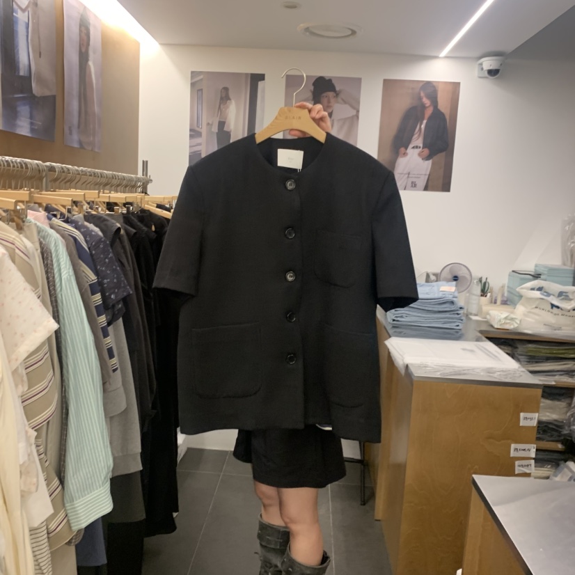 BLAIR韓國東大門直郵女士新款26春夏26夏季夾克粗花呢亞麻BLAIR seoul夾克圖色2