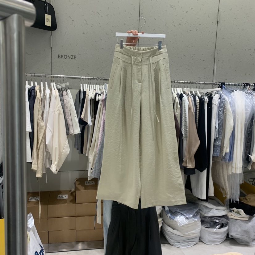 BRONZE韓國直郵女裝新款熱賣時尚休閑26春夏人氣職業休閑褲BRONZE休閑褲圖色2