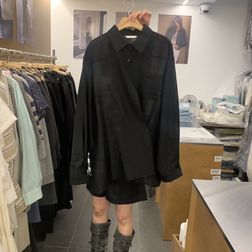 BLAIR韓國東大門直郵女士新品人氣休閑襯衫蕾絲衫亞麻紐扣BLAIR seoul襯衫/蕾絲衫圖色2