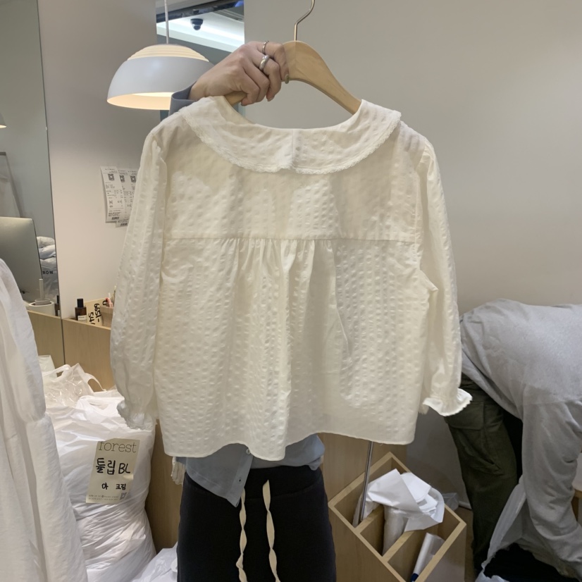 FOREST東大門實拍韓國女裝新款熱賣休閑26夏季襯衫蕾絲衫FOREST襯衫/蕾絲衫