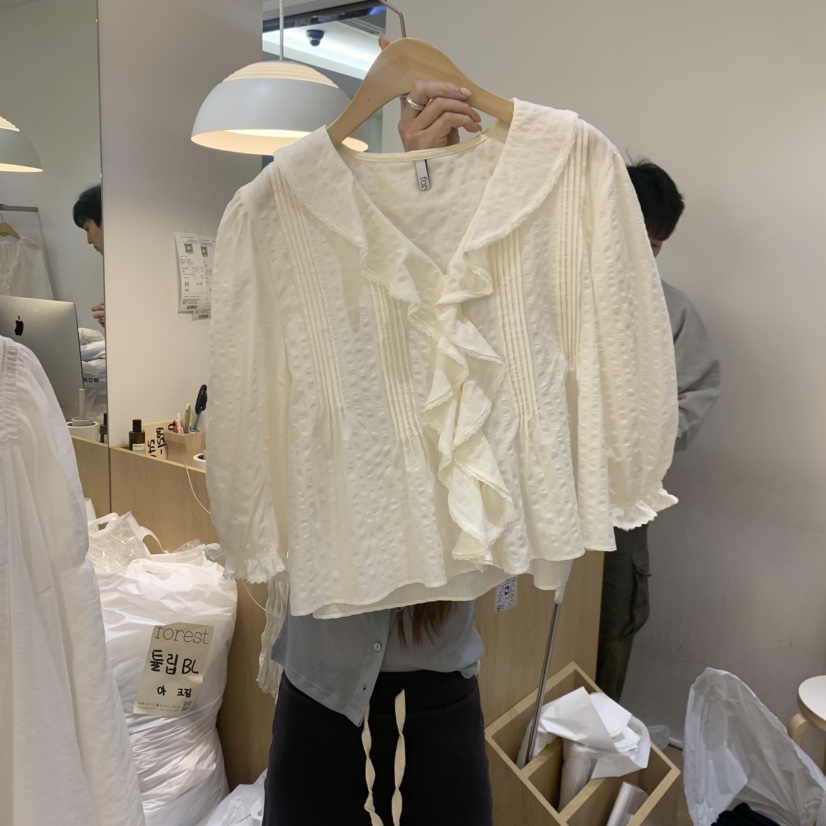 FOREST東大門實拍韓國女裝新款熱賣休閑26夏季襯衫蕾絲衫FOREST襯衫/蕾絲衫圖色1