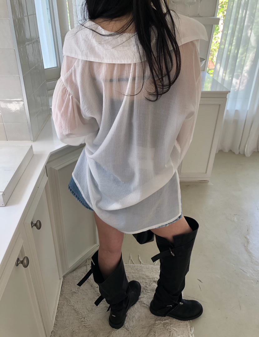 MELTED-P韓國東大門直郵女裝新品26夏季26春夏襯衫蕾絲衫MELTED-P襯衫/蕾絲衫