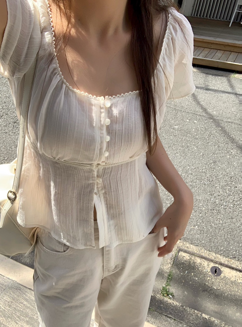 RIETTE東大門實拍韓國女士新品推薦職業26夏季襯衫蕾絲衫RIETTE襯衫/蕾絲衫