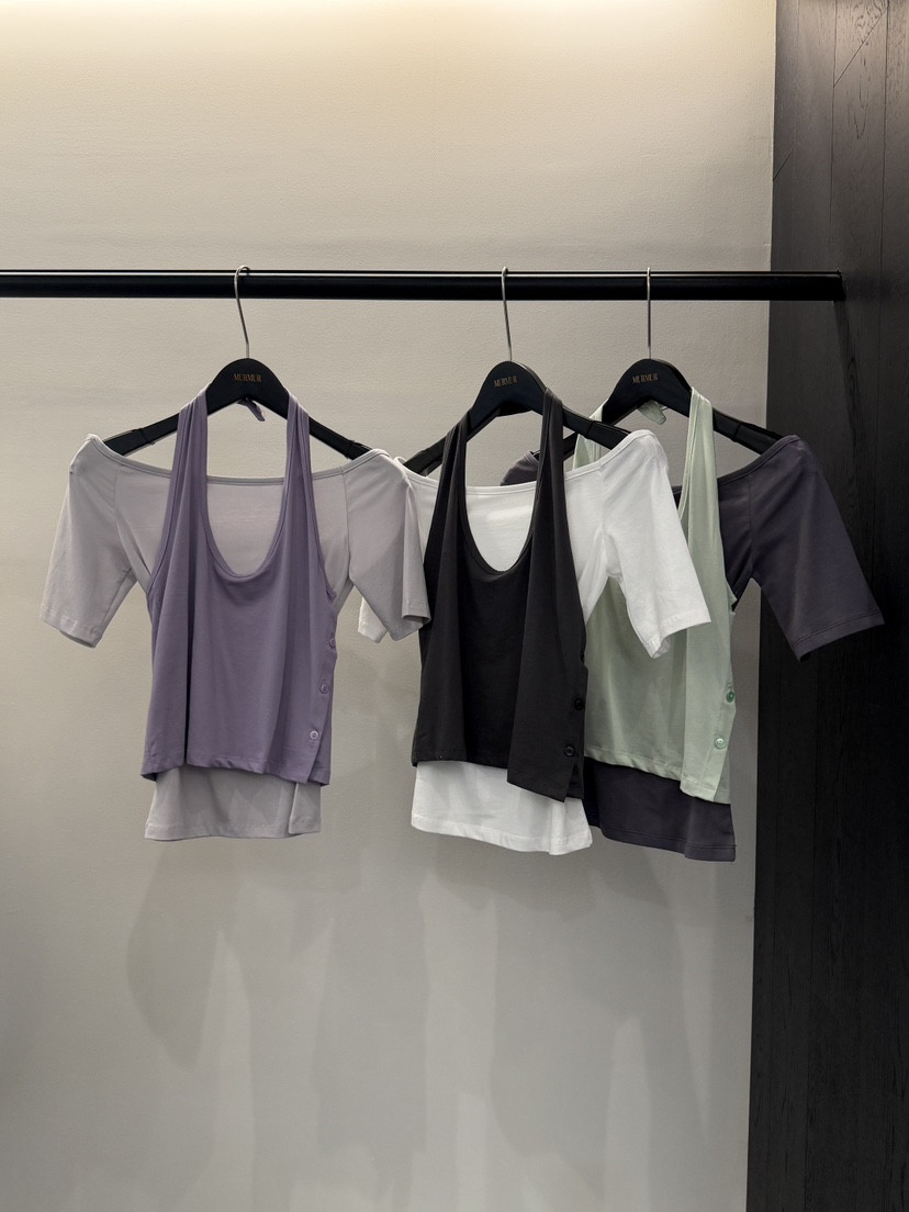 MURMUR韓國直郵實拍女裝新品職業休閑26夏季時尚人氣26春夏T恤MURMURT恤