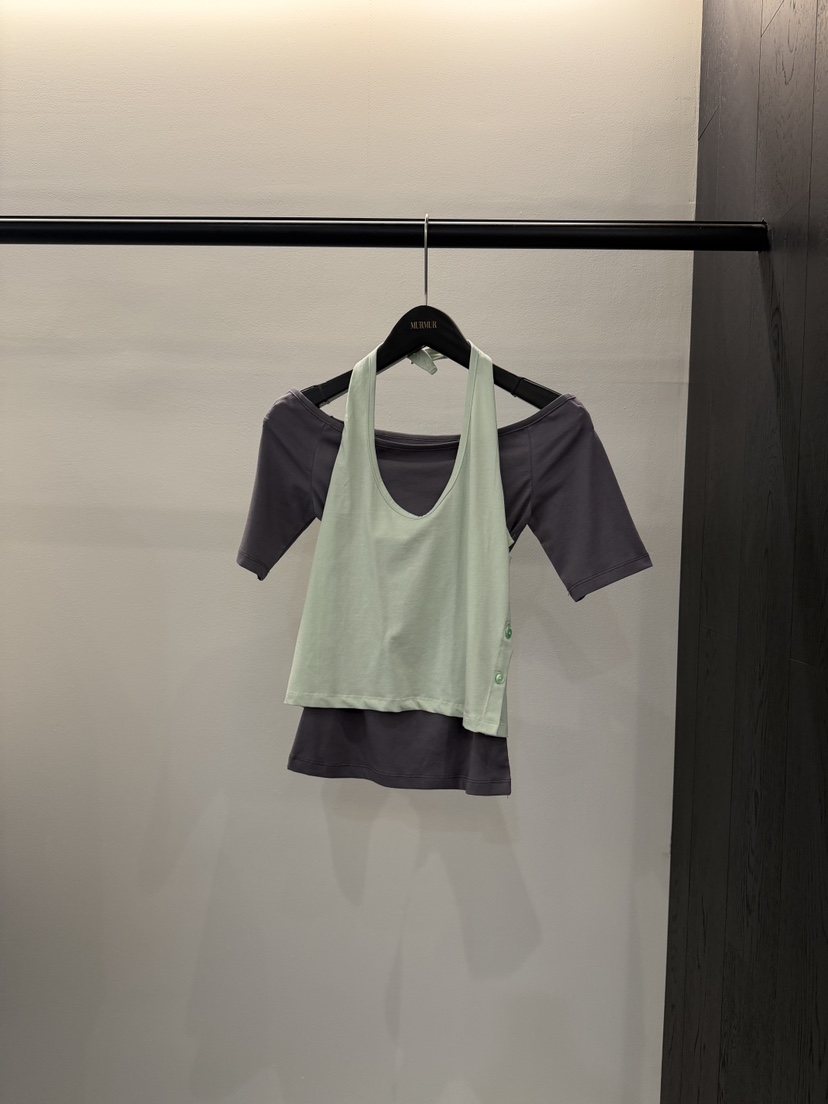 MURMUR韓國直郵實拍女裝新品職業休閑26夏季時尚人氣26春夏T恤MURMURT恤圖色1