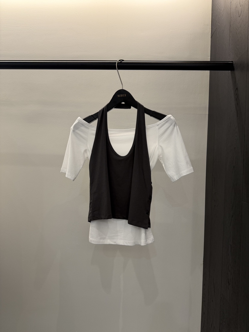 MURMUR韓國直郵實拍女裝新品職業休閑26夏季時尚人氣26春夏T恤MURMURT恤圖色2