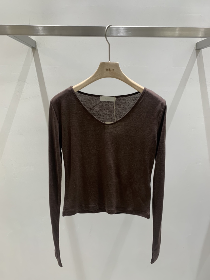 RIETTE韓國直郵實拍女士新款26夏季時尚休閑26春夏長袖T恤RIETTE長袖T恤圖色1