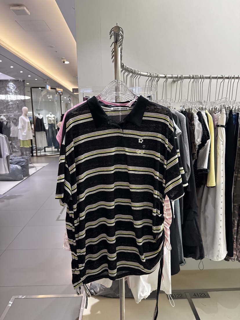 SEOLO東大門實拍韓國女士新品熱賣26春夏推薦職業26夏季T恤Seolo seoulT恤圖色2