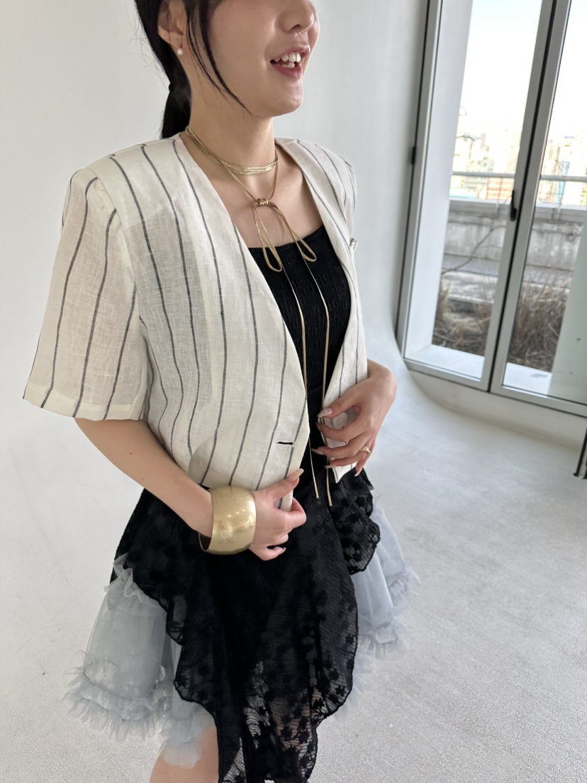 JENNY 1976東大門實拍韓國女裝新品26夏季26春夏夾克亞麻JENNY 1976夾克