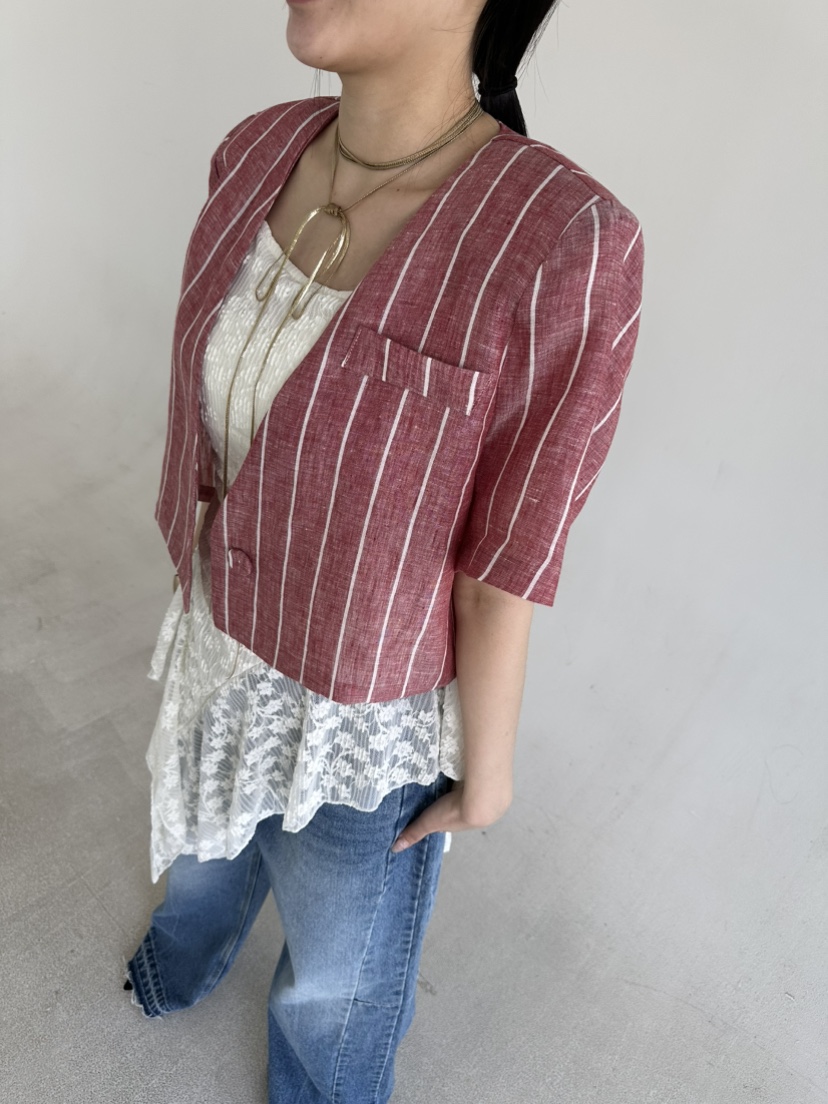 JENNY 1976東大門實拍韓國女裝新品26夏季26春夏夾克亞麻JENNY 1976夾克