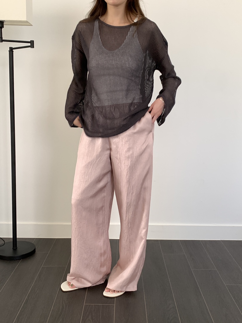 ATHEA韓國東大門直郵女士新款推薦職業熱賣26夏季休閑褲緞ATHEA休閑褲