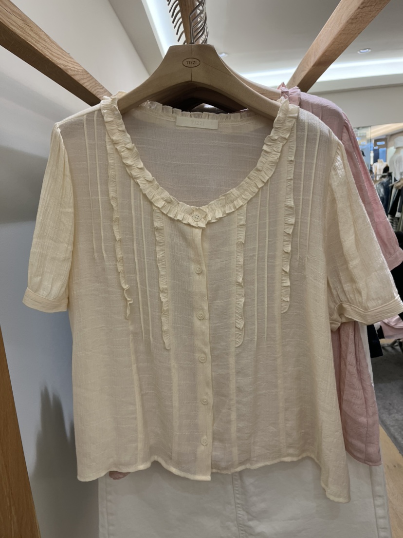 TIZZI東大門實拍韓國女裝新品休閑26夏季熱賣26春夏襯衫蕾絲衫TIZZI襯衫/蕾絲衫圖色2