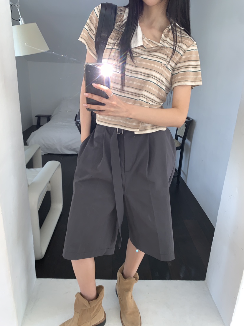 MURMUR韓國直郵女裝新款職業人氣26夏季熱賣26春夏T恤不對稱MURMURT恤