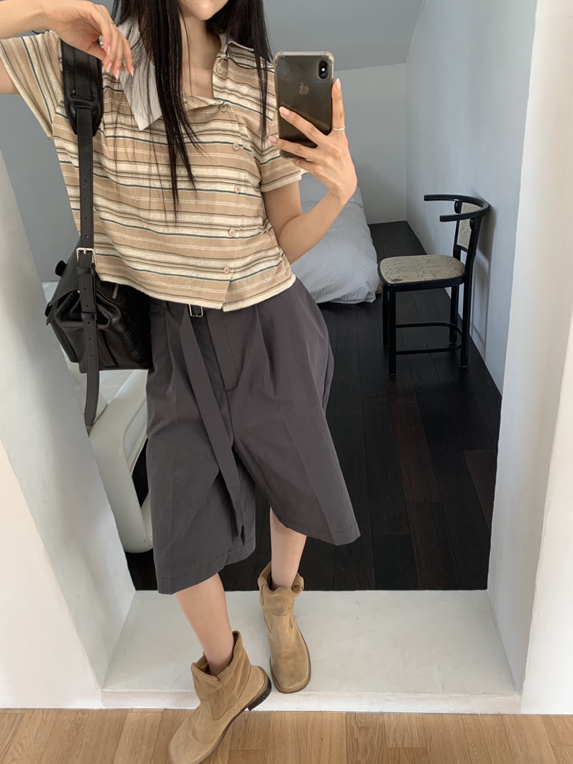 MURMUR韓國直郵女裝新款職業人氣26夏季熱賣26春夏T恤不對稱MURMURT恤