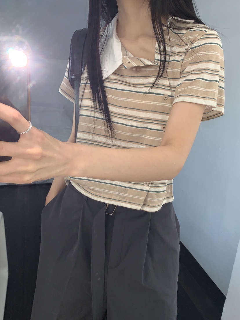 MURMUR韓國直郵女裝新款職業人氣26夏季熱賣26春夏T恤不對稱MURMURT恤