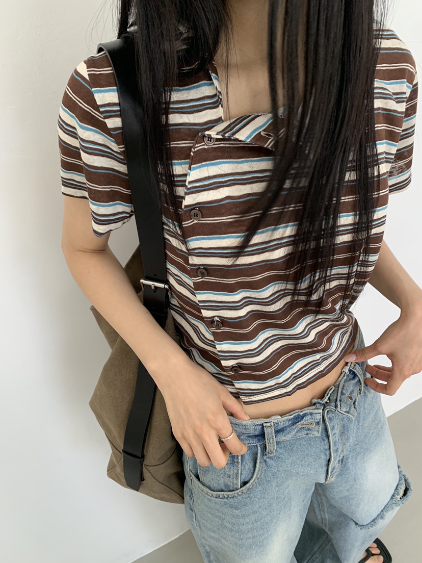 MURMUR韓國直郵女裝新款職業人氣26夏季熱賣26春夏T恤不對稱MURMURT恤