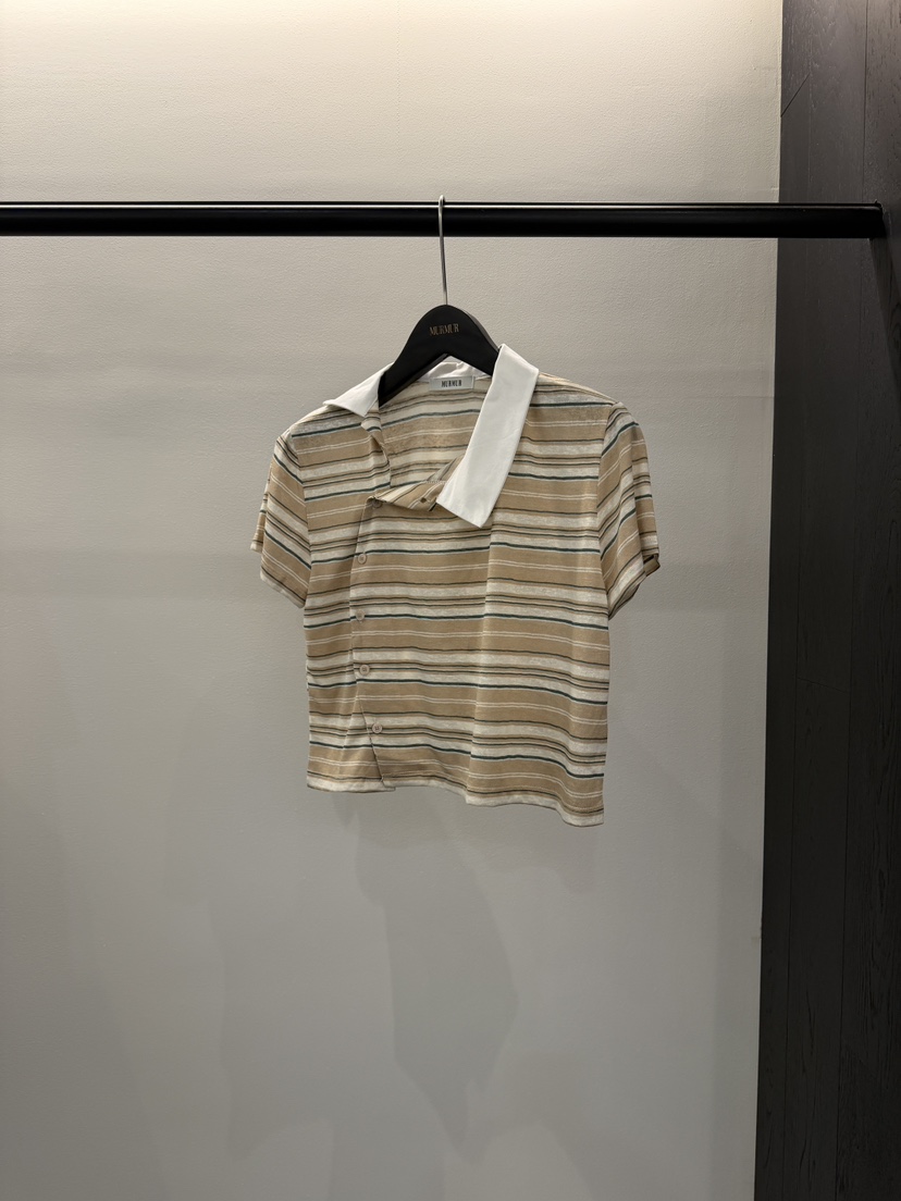 MURMUR韓國直郵女裝新款職業人氣26夏季熱賣26春夏T恤不對稱MURMURT恤圖色1