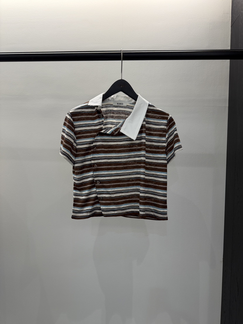 MURMUR韓國直郵女裝新款職業人氣26夏季熱賣26春夏T恤不對稱MURMURT恤圖色2