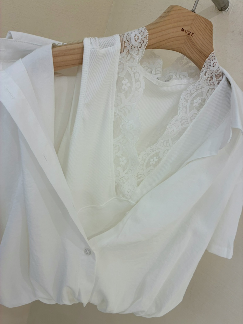 MUSE-P韓國直郵女士新品職業26春夏推薦熱賣人氣襯衫蕾絲衫MUSE-P襯衫/蕾絲衫