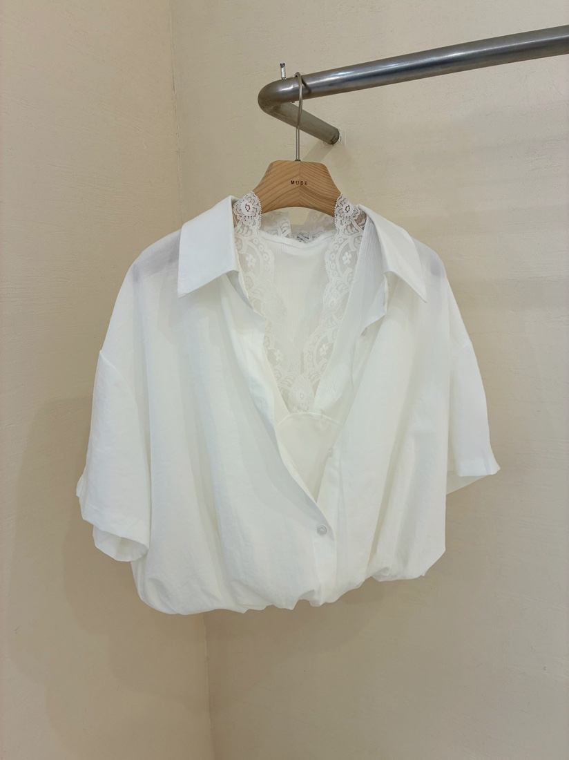 MUSE-P韓國直郵女士新品職業26春夏推薦熱賣人氣襯衫蕾絲衫MUSE-P襯衫/蕾絲衫圖色2