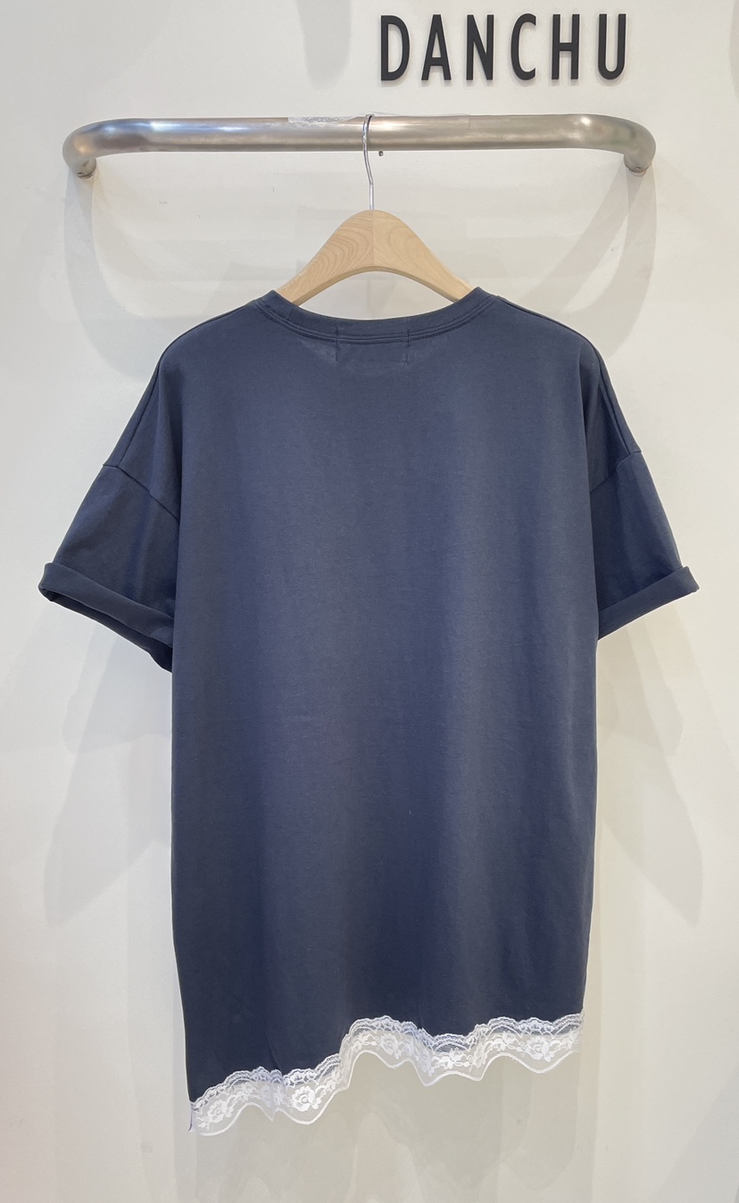 DANCHU韓國代購女士新品職業人氣26春夏熱賣推薦26夏季T恤蕾絲DANCHUT恤