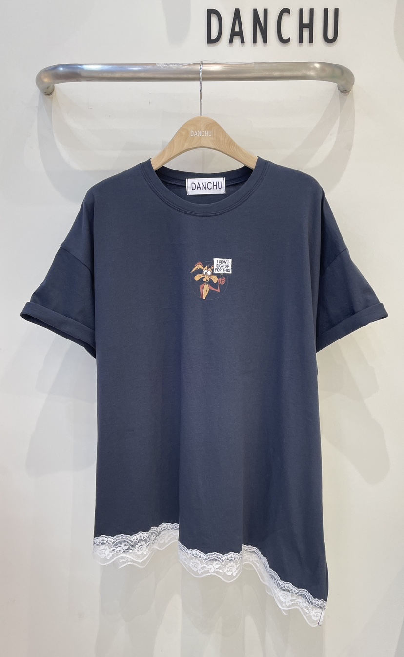 DANCHU韓國代購女士新品職業人氣26春夏熱賣推薦26夏季T恤蕾絲DANCHUT恤圖色3