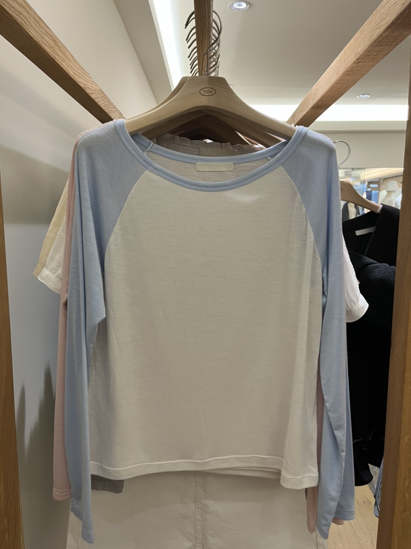 TIZZI韓國代購女裝新款26夏季熱賣推薦26春夏職業長袖T恤TIZZI長袖T恤圖色1