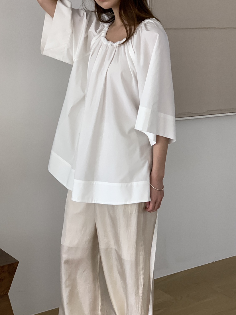 ATHEA東大門實拍韓國女裝新款26春夏休閑襯衫蕾絲衫含腰繩ATHEA襯衫/蕾絲衫