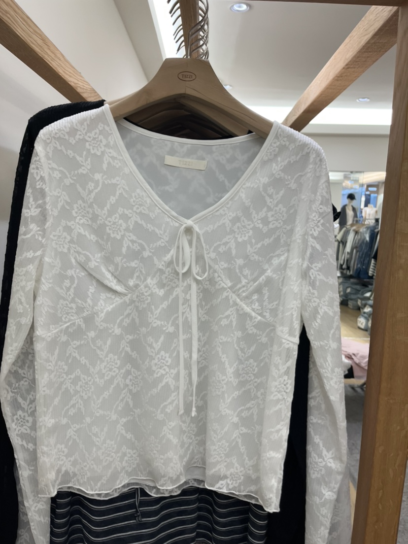 TIZZI韓國直郵女裝新款休閑熱賣職業推薦26夏季26春夏長袖T恤TIZZI長袖T恤圖色1