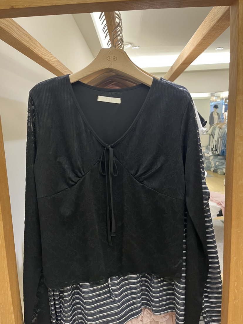 TIZZI韓國直郵女裝新款休閑熱賣職業推薦26夏季26春夏長袖T恤TIZZI長袖T恤圖色2