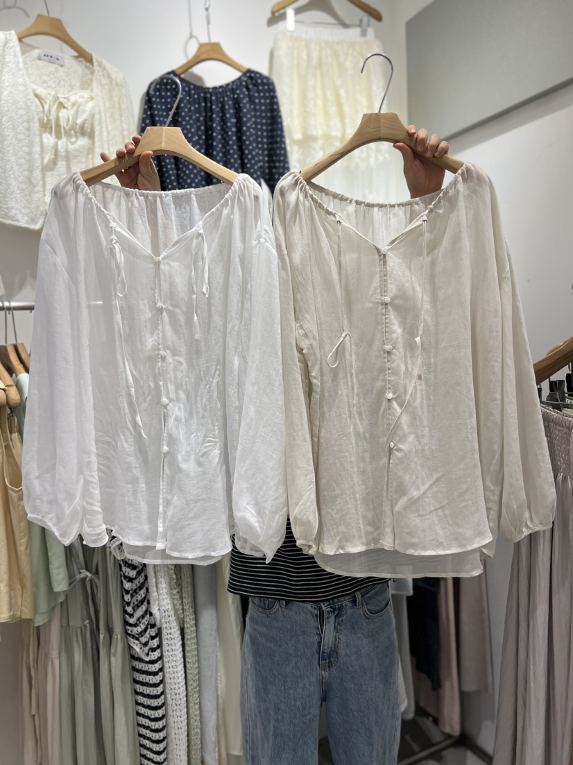 OLA韓國代購女士新品休閑熱賣26春夏26夏季時尚襯衫蕾絲衫mellor/OLA襯衫/蕾絲衫