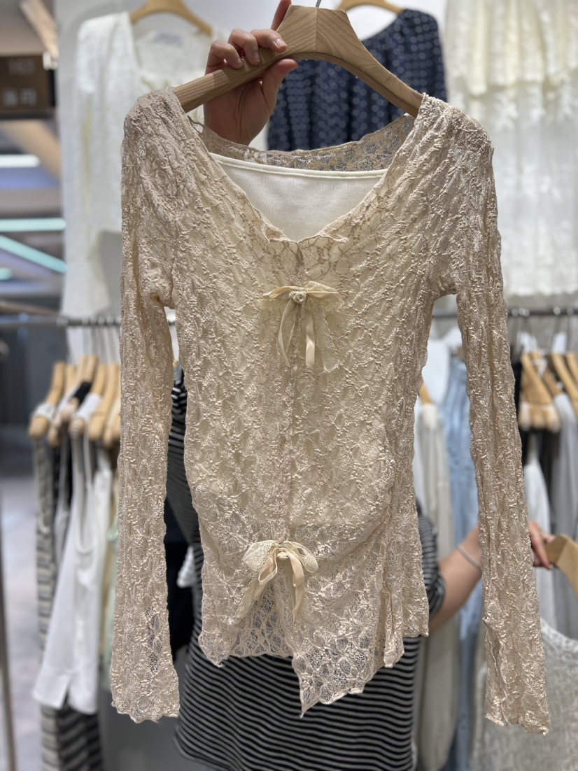 OLA韓國直郵女裝新款26夏季職業熱賣時尚推薦人氣襯衫蕾絲衫mellor/OLA襯衫/蕾絲衫圖色2