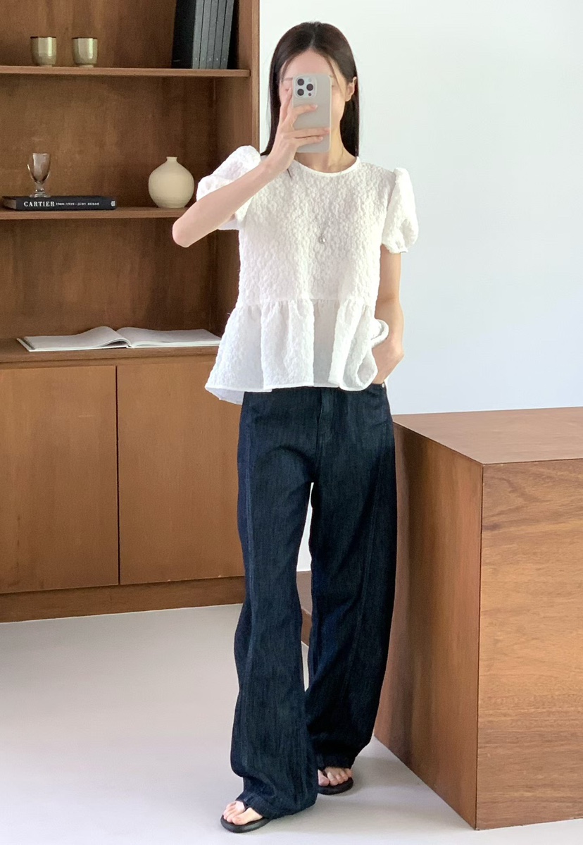 BINUS韓國代購女士新款26春夏時尚推薦人氣休閑襯衫蕾絲衫BINUS襯衫/蕾絲衫