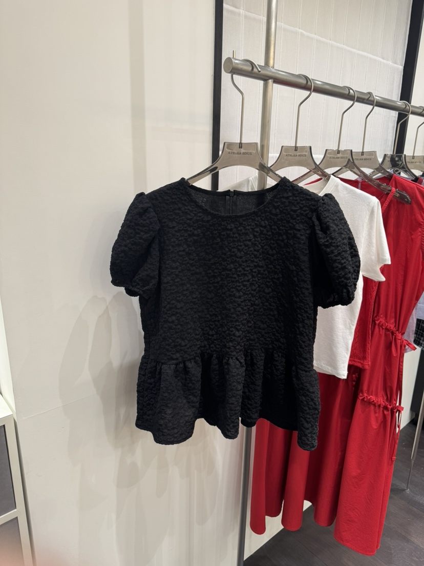 BINUS韓國代購女士新款26春夏時尚推薦人氣休閑襯衫蕾絲衫BINUS襯衫/蕾絲衫圖色2